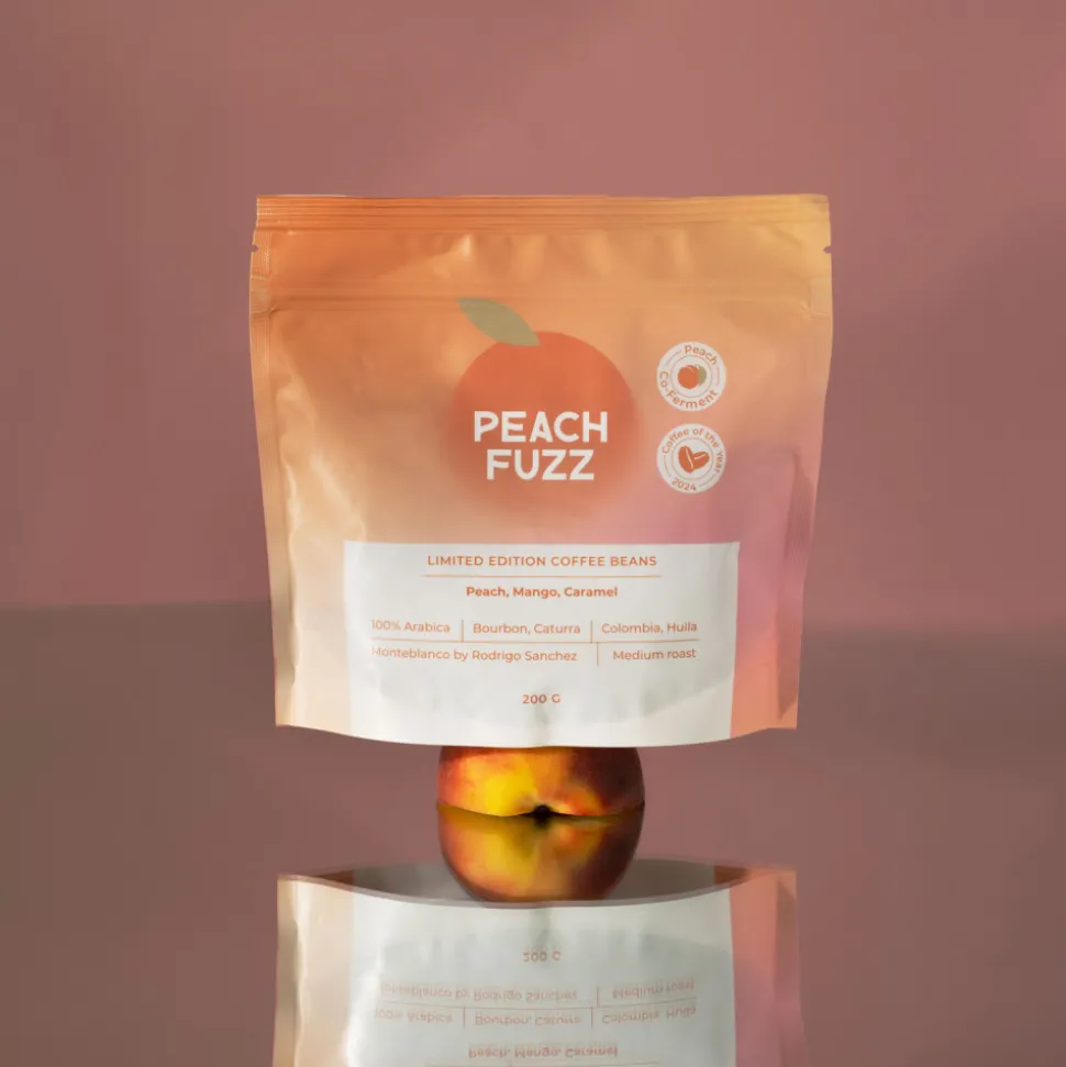 Rajoitettu erä kahvipapuja Coffee of the Year 2024 Peach Fuzz, 200 g