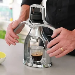 ROK EspressoGC Classic manuaalinen espressokeitin – hopea