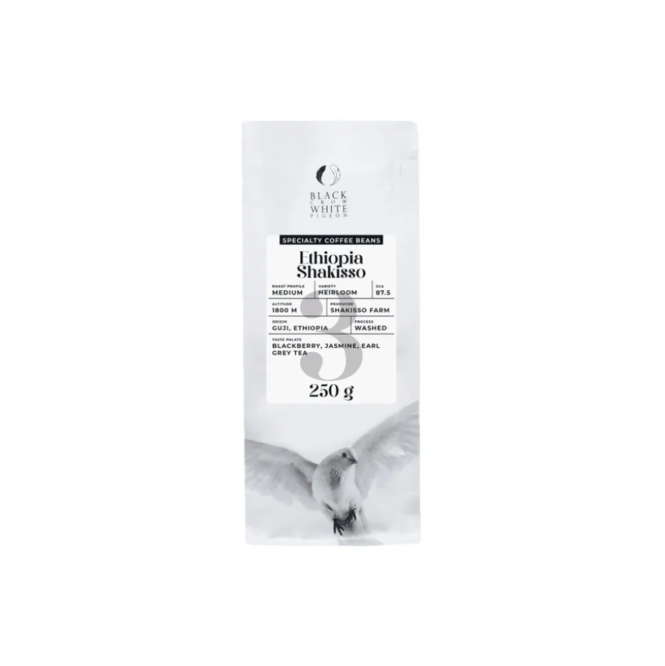 Specialty-kahvipavut Black Crow White Pigeon Ethiopia Shakisso, 250 g