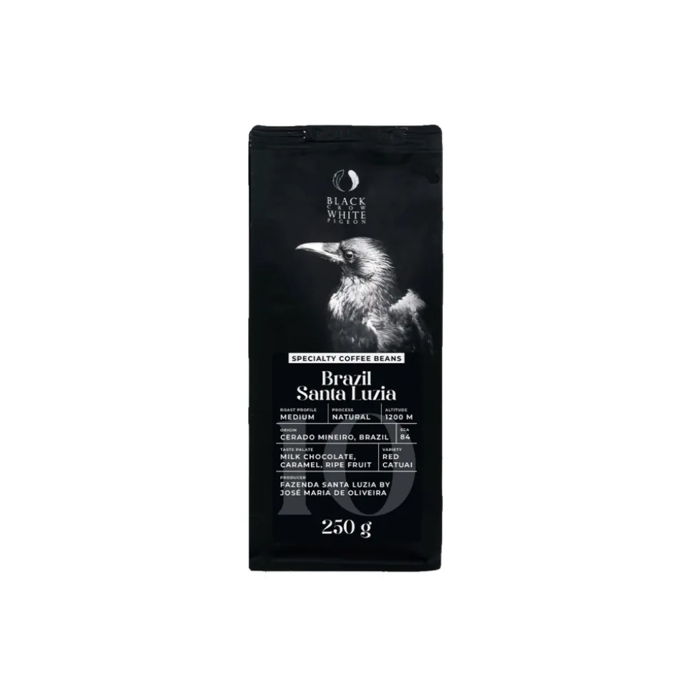 Specialty-kahvipavut Black Crow White Pigeon Brazil Santa Luzia, 250 g