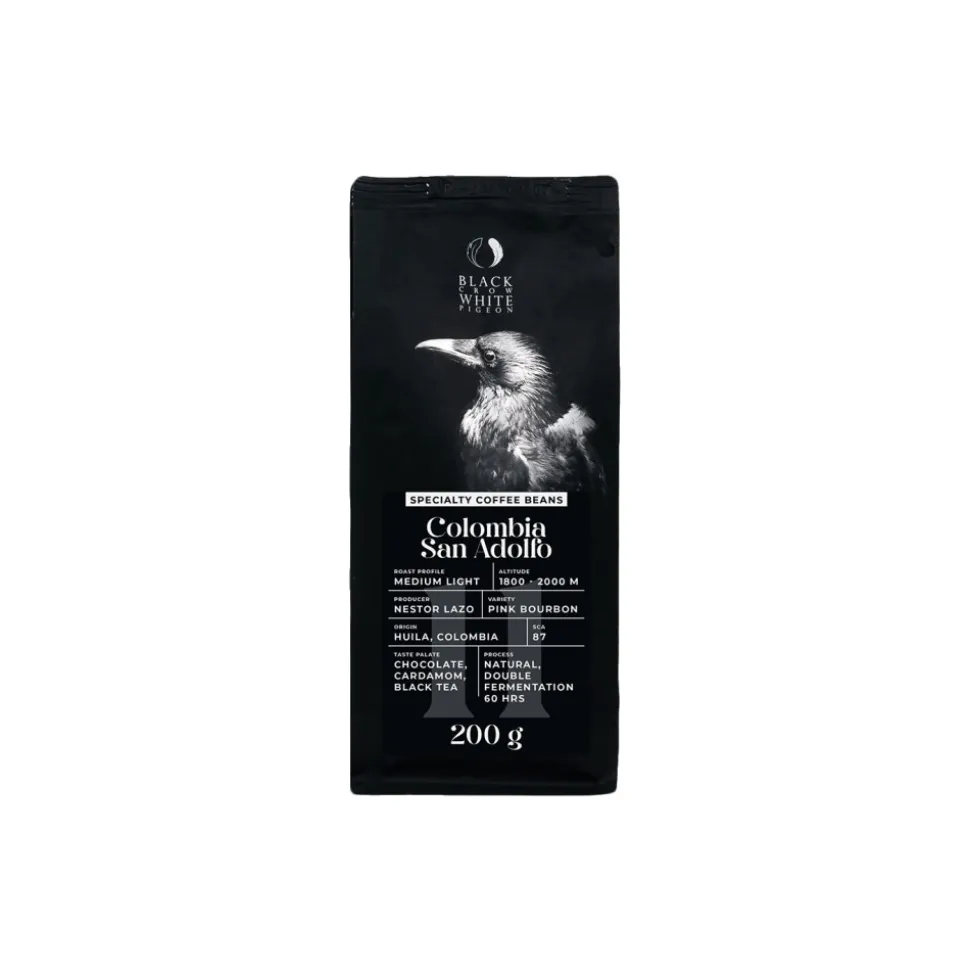 Specialty-kahvipavut Black Crow White Pigeon Colombia San Adolfo (Filter), 200 g