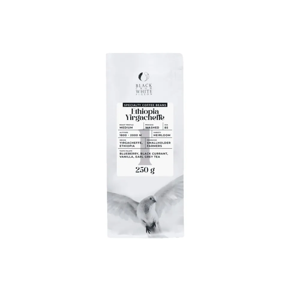 Specialty-kahvipavut Black Crow White Pigeon Ethiopia Yirgacheffe, 250 g