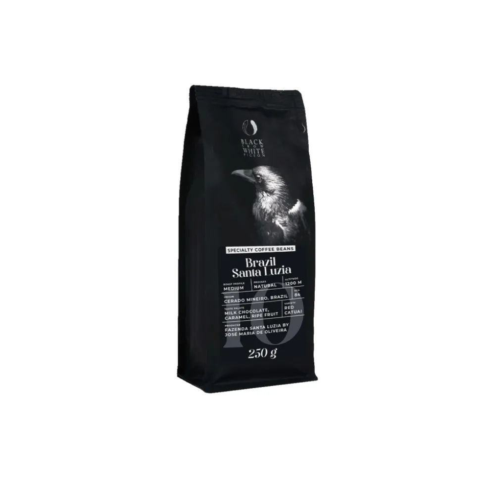 Specialty-kahvipavut Black Crow White Pigeon Brazil Santa Luzia, 250 g