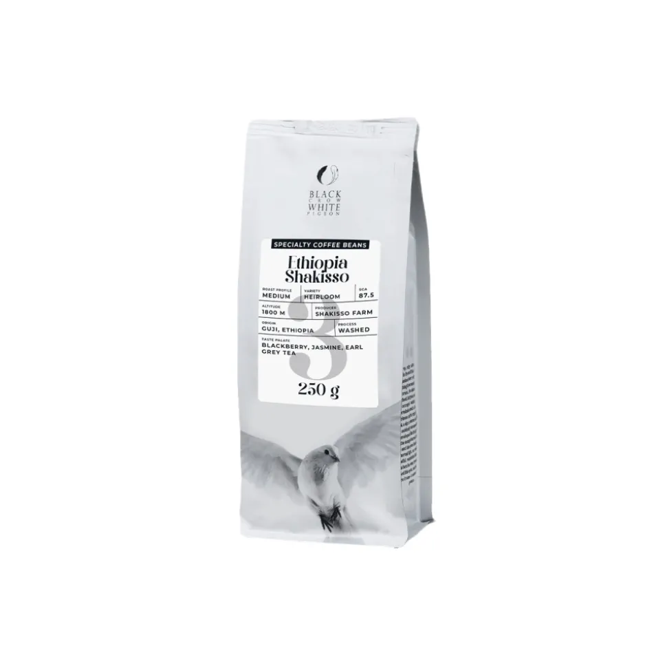 Specialty-kahvipavut Black Crow White Pigeon Ethiopia Shakisso, 250 g