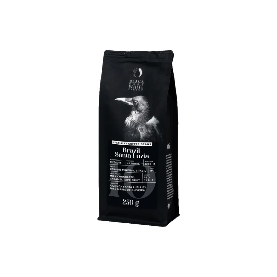 Specialty-kahvipavut Black Crow White Pigeon Brazil Santa Luzia, 250 g