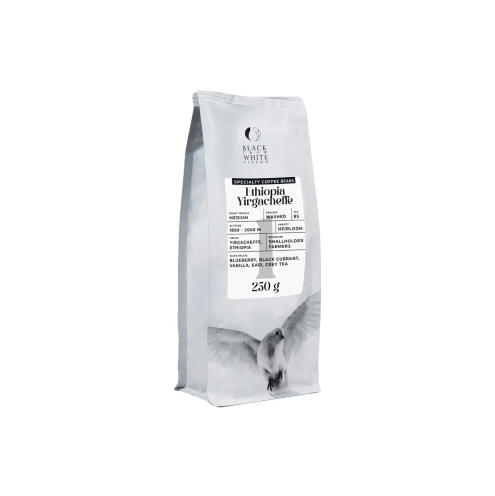 Specialty-kahvipavut Black Crow White Pigeon Ethiopia Yirgacheffe, 250 g