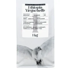 Specialty-kahvipavut Black Crow White Pigeon Ethiopia Yirgacheffe, 1 kg