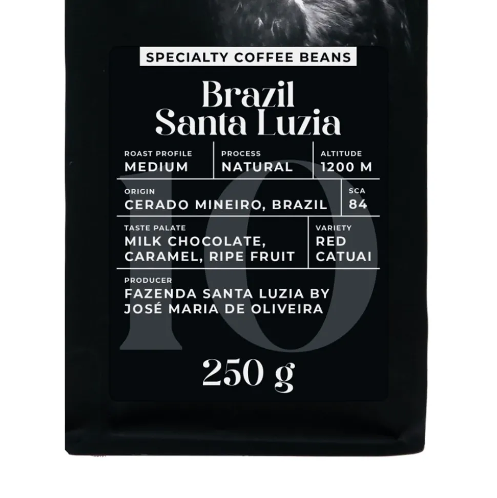 Specialty-kahvipavut Black Crow White Pigeon Brazil Santa Luzia, 250 g