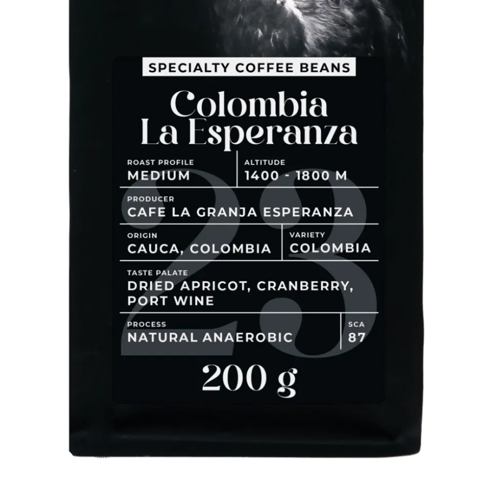 Specialty-kahvipavut Black Crow White Pigeon Colombia La Esperanza (Filter), 200 g