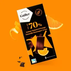 Suklaalevy Galler Dark Orange, 80 g