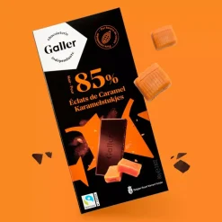 Suklaalevy Galler Noir Eclats De Caramel, 80 g
