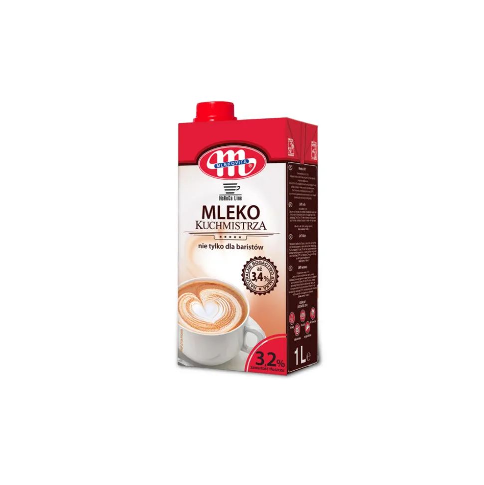 UHT-maito kahville Mlekovita Barista Milk 3,2 %, 1 l