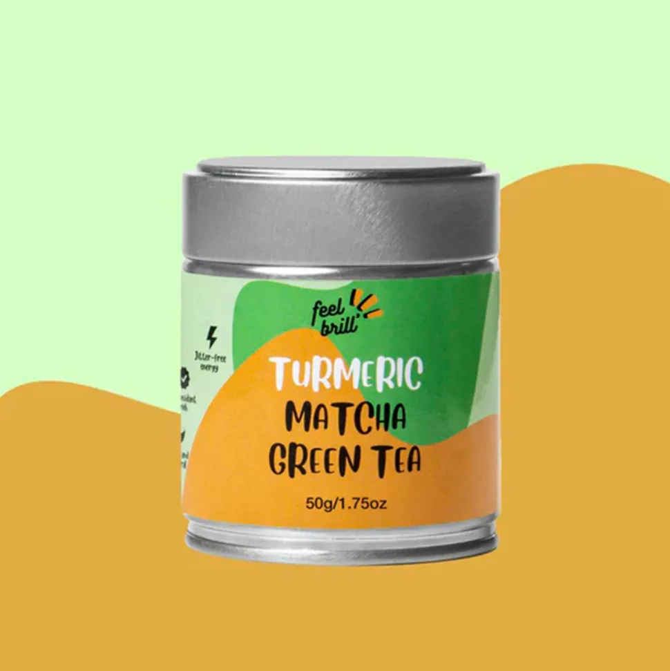 Vihreä matcha-tee kurkumalla Feel Brill, 50 g