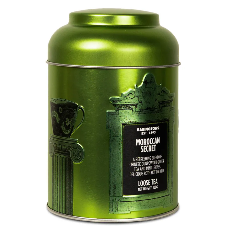 Vihreä tee Babingtons Moroccan Secret metallipurkissa, 100 g